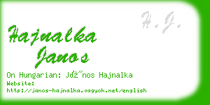 hajnalka janos business card